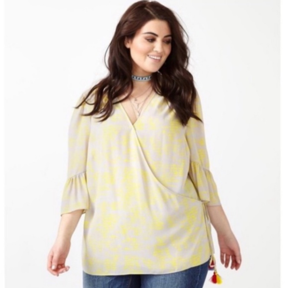 Melissa McCarthy Seven7 Tasseled Tassels Wrap 3X